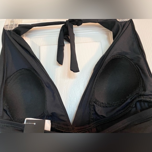 LA BLANCA Halter One-Piece Swimsuit -Black - Picture 5 of 5